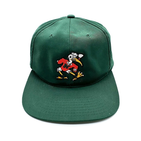 Annco Other - Vintage University of Miami Hurricanes Snapback Green